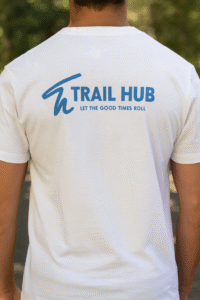 White trail hub tee Trail Hub T shirt